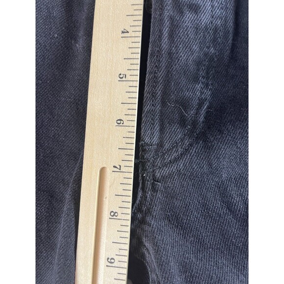 Free People We The Free Jeans Womens 25 Button Fly Straight Leg Distressed Black - Picture 11 of 16